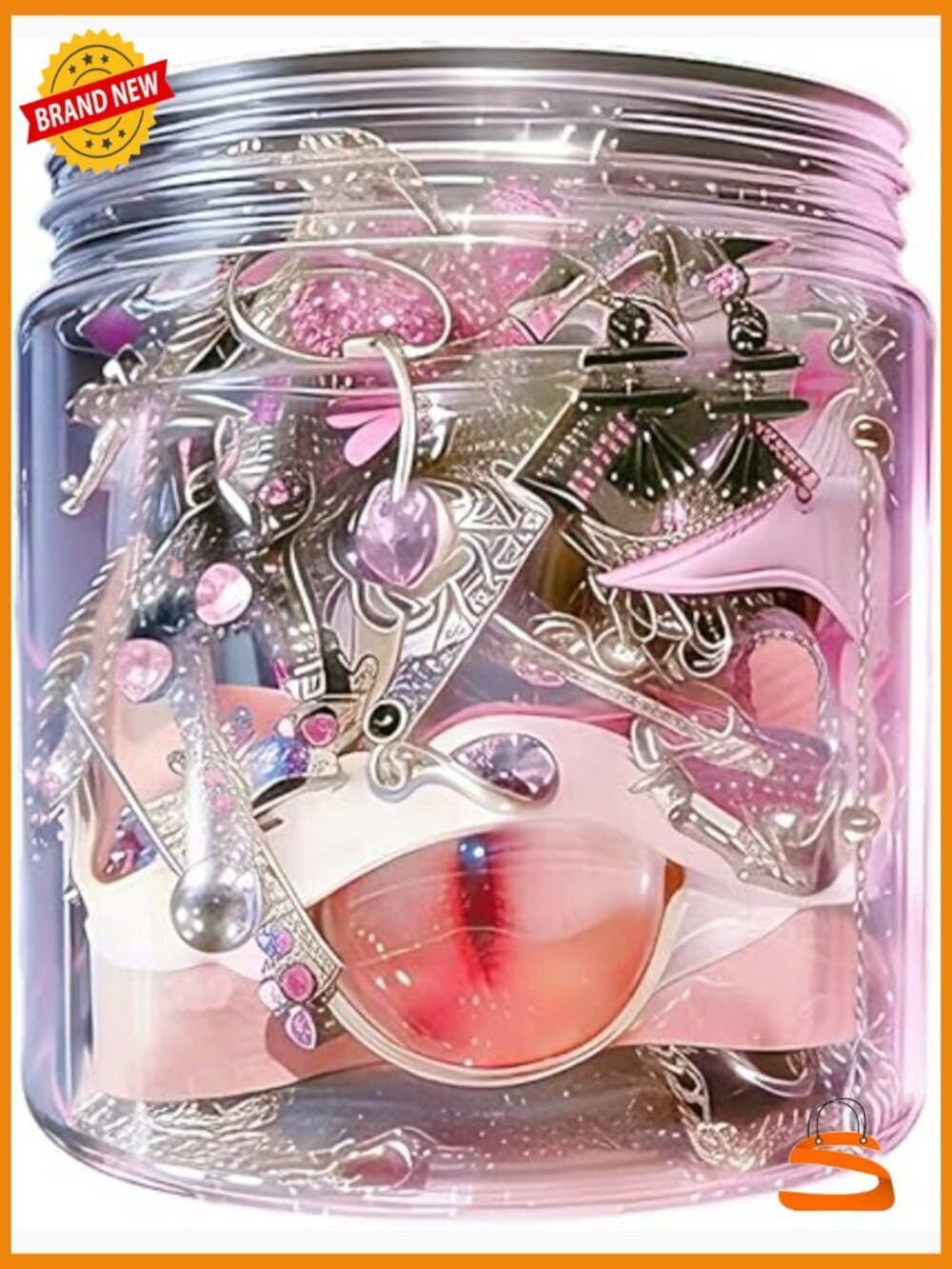 30-Piece Mystery Jewelry Jar Y2K Punk Lightweight Petite Set Gift